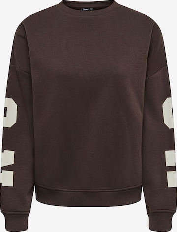 ONLY Carmakoma - Sudadera en marrón: frente