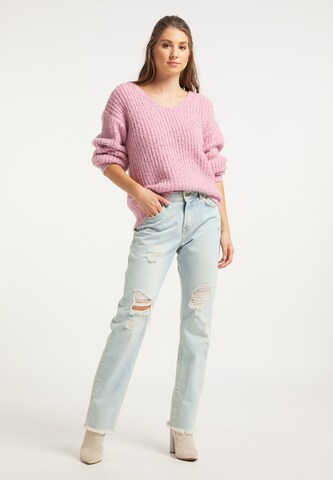 IZIA Pullover i pink: forside
