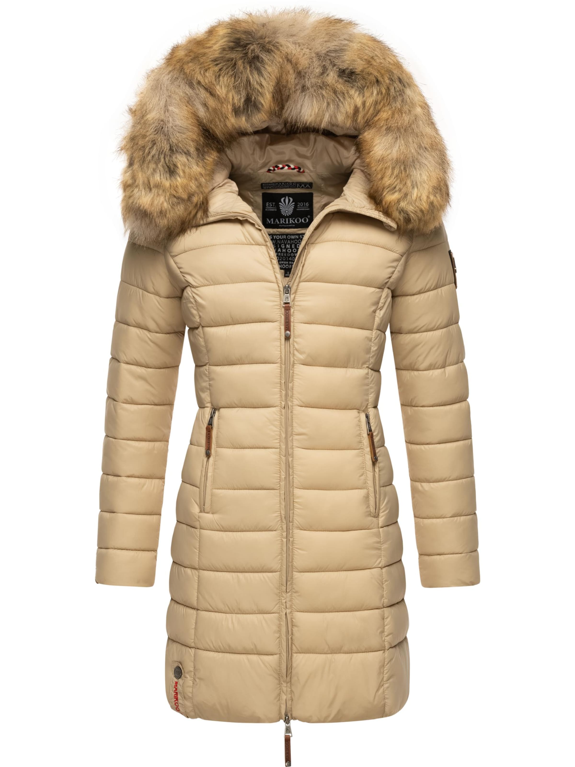 MARIKOO - Abrigo de invierno 'Rose' en beige: frente