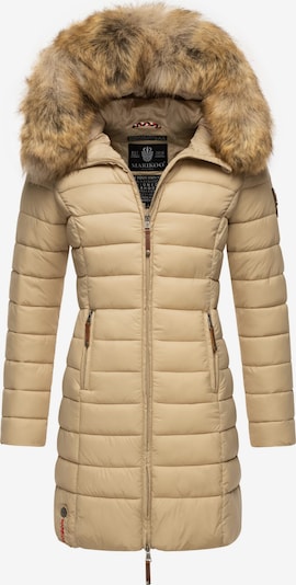 MARIKOO Winter coat 'Rose' in Ivory / Brown / Red, Item view