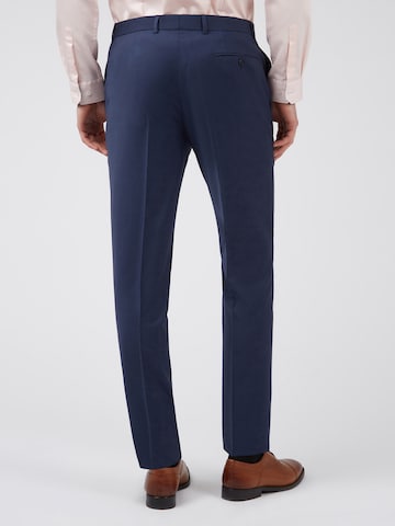 Coupe slim Pantalon à plis 'Panama' Ted Baker en bleu