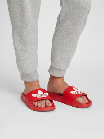 ADIDAS ORIGINALS Beach & Pool Shoes 'Adilette Lite' in Red: front