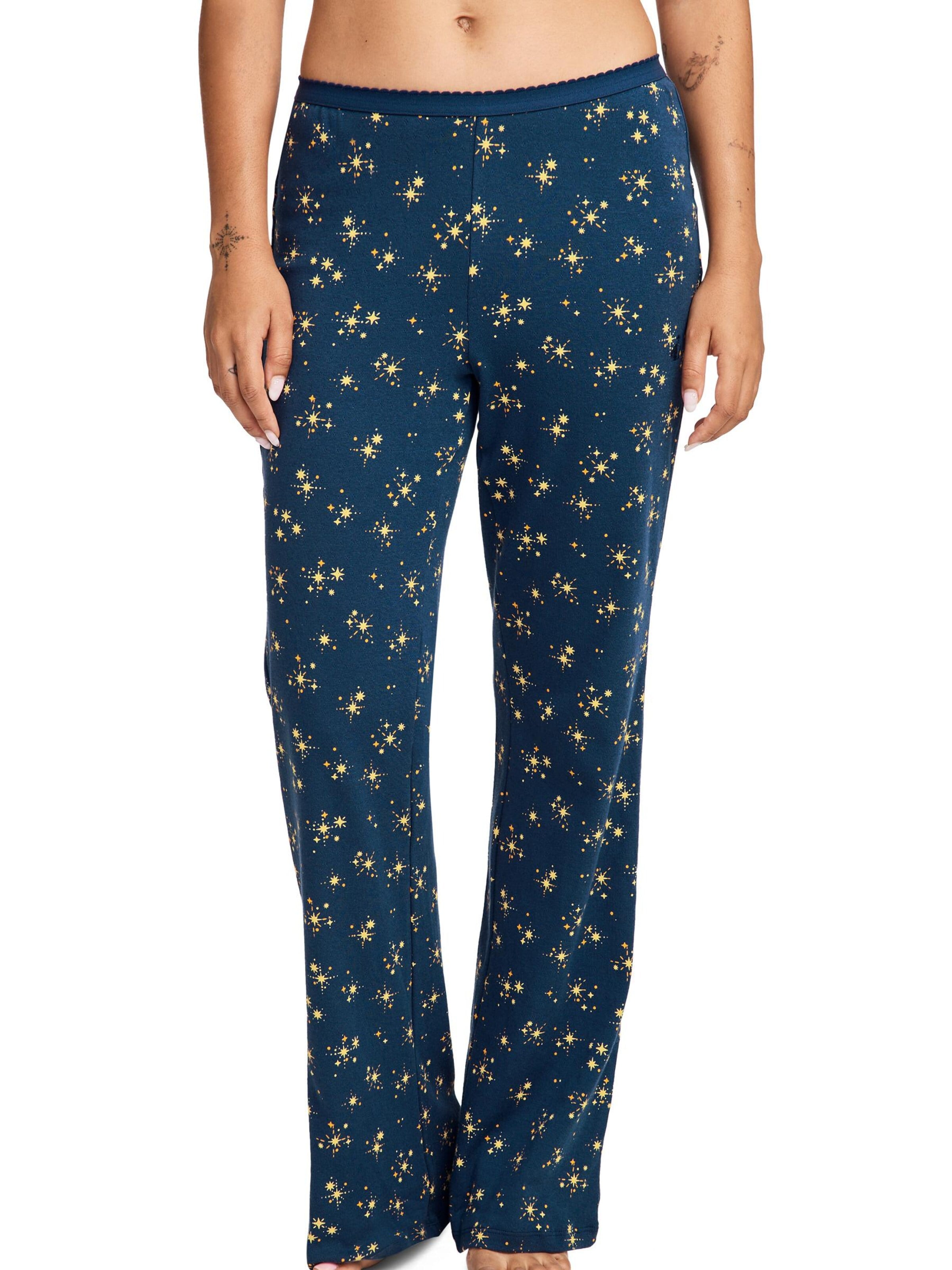 JOCKEY Pyjamahose 'Pointelle Cotton Stretch Sleep Pant'‌‌‌‌‌‌ in Blau: Vorderseite