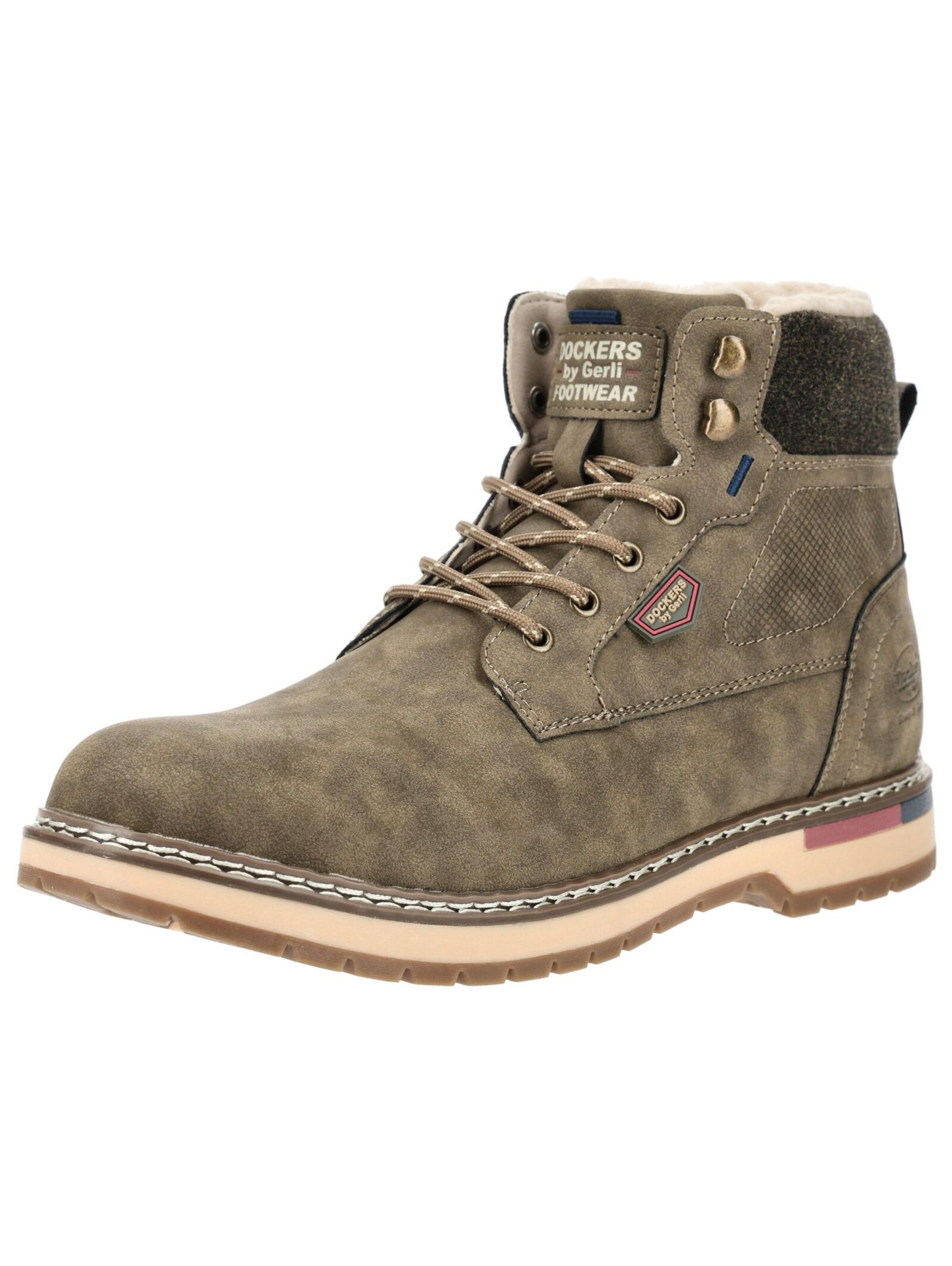 Boots stringati di Dockers by Gerli in verde: frontale