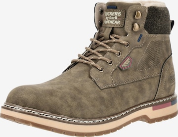 Boots stringati di Dockers by Gerli in verde: frontale