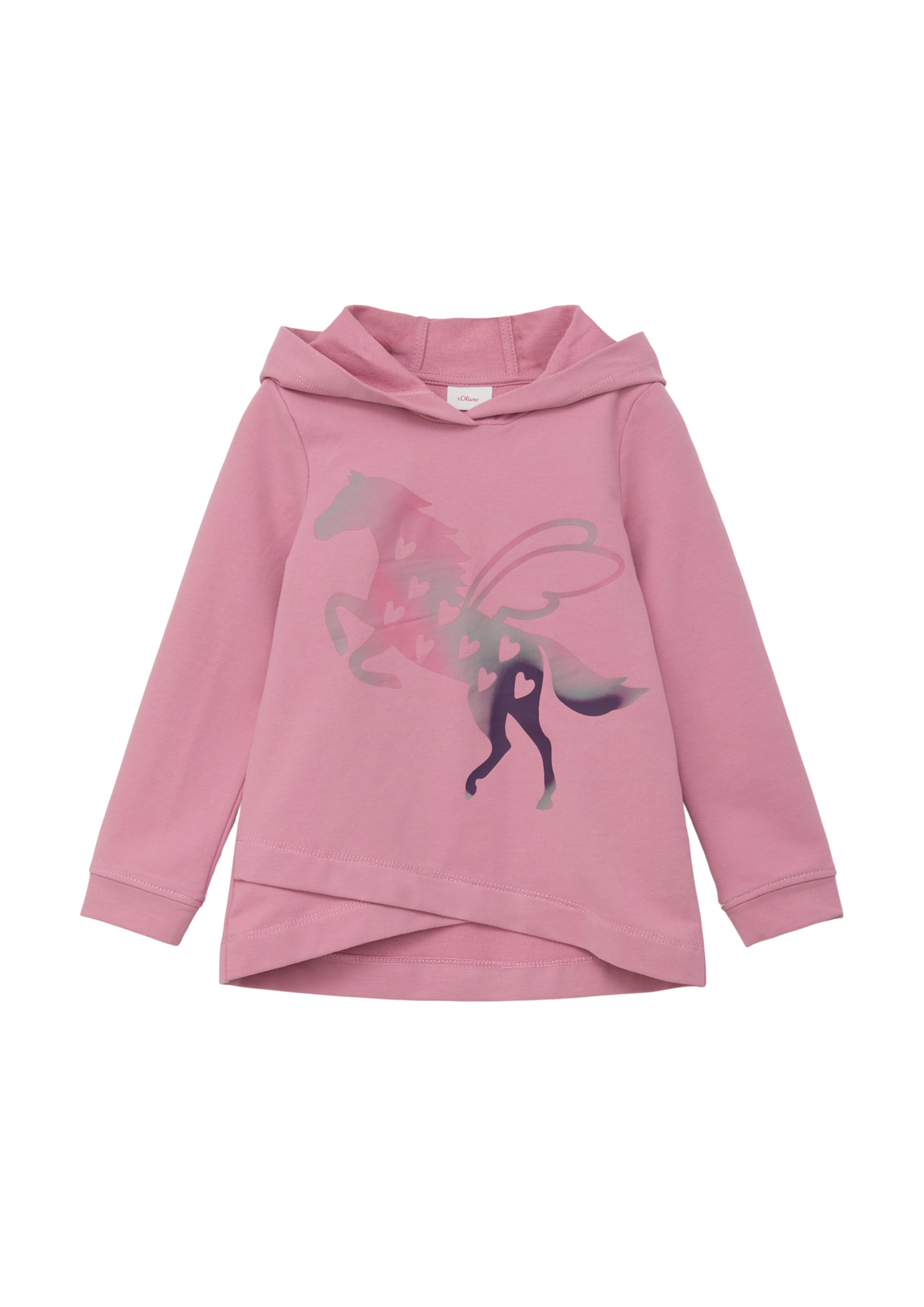 Sweat-shirt s.Oliver en rose : devant