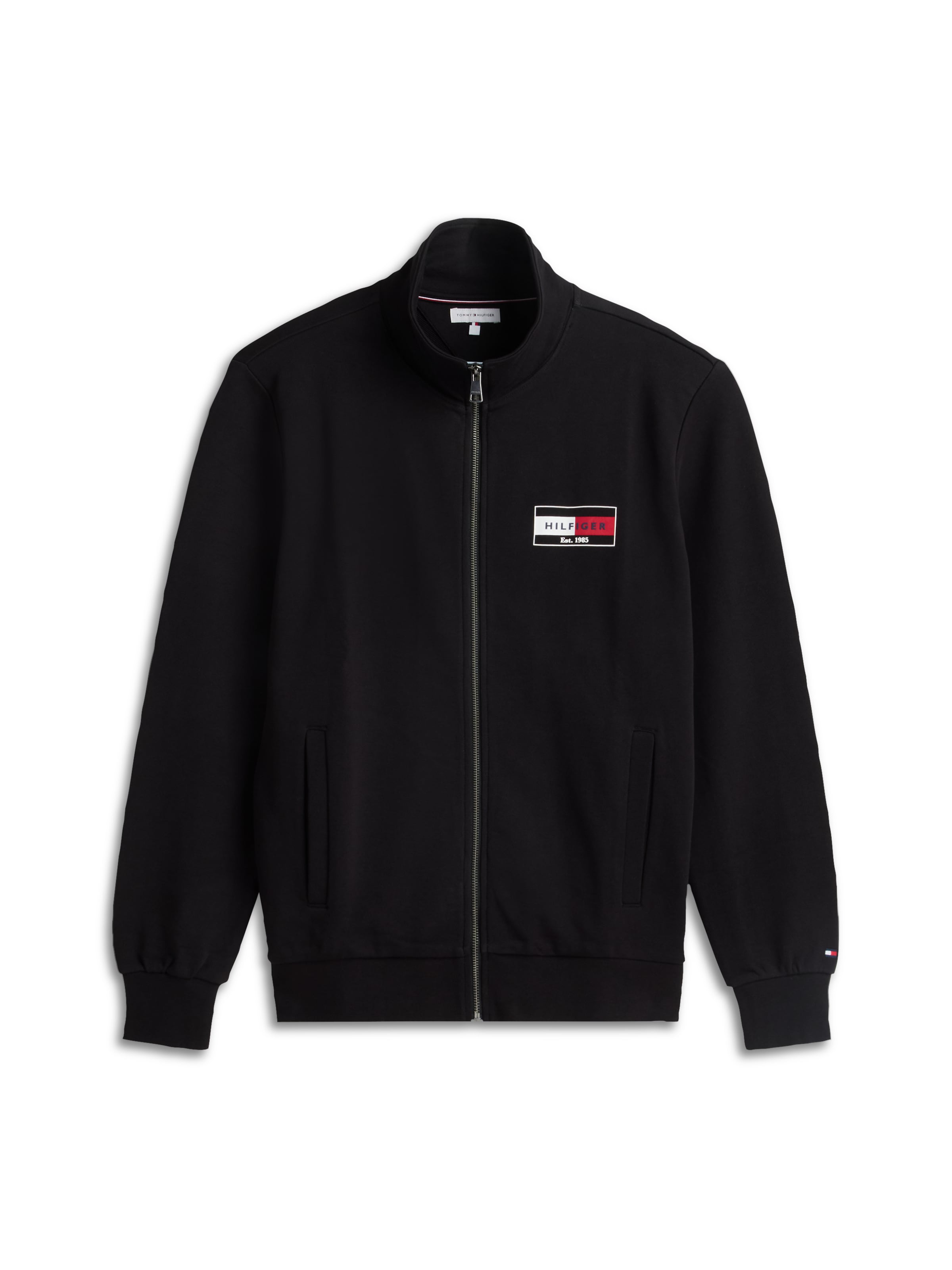 Veste de survêtement 'BRAND LOVE' TOMMY HILFIGER en noir : devant