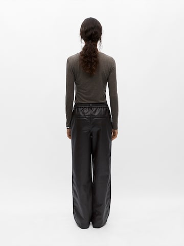OBJECT Wide leg Broek 'OBJLIVA' in Bruin
