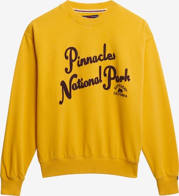 Superdry Sweatshirt in Geel: voorkant