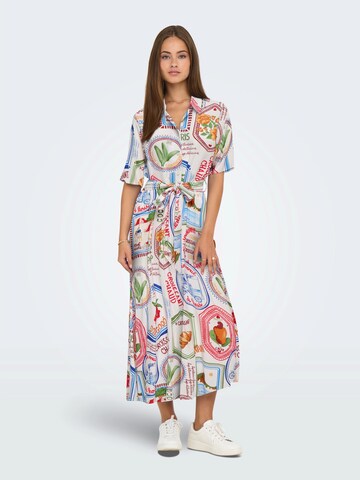 JDY Shirt Dress 'JDYSTARR' in White: front