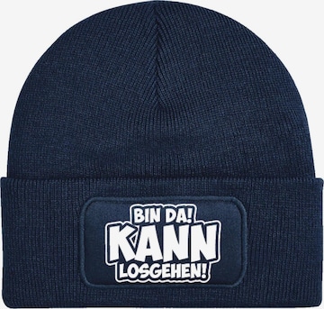 Youth Designz Beanie 'Bin da, kann losgehen' in Blue: front