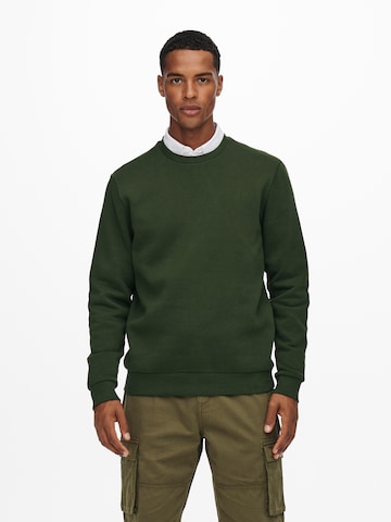 Only & Sons Regular Fit Sweatshirt 'Ceres' i grøn: forside