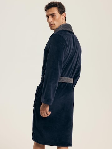 Henderson Bathrobe short 'Nocturn' in Blue