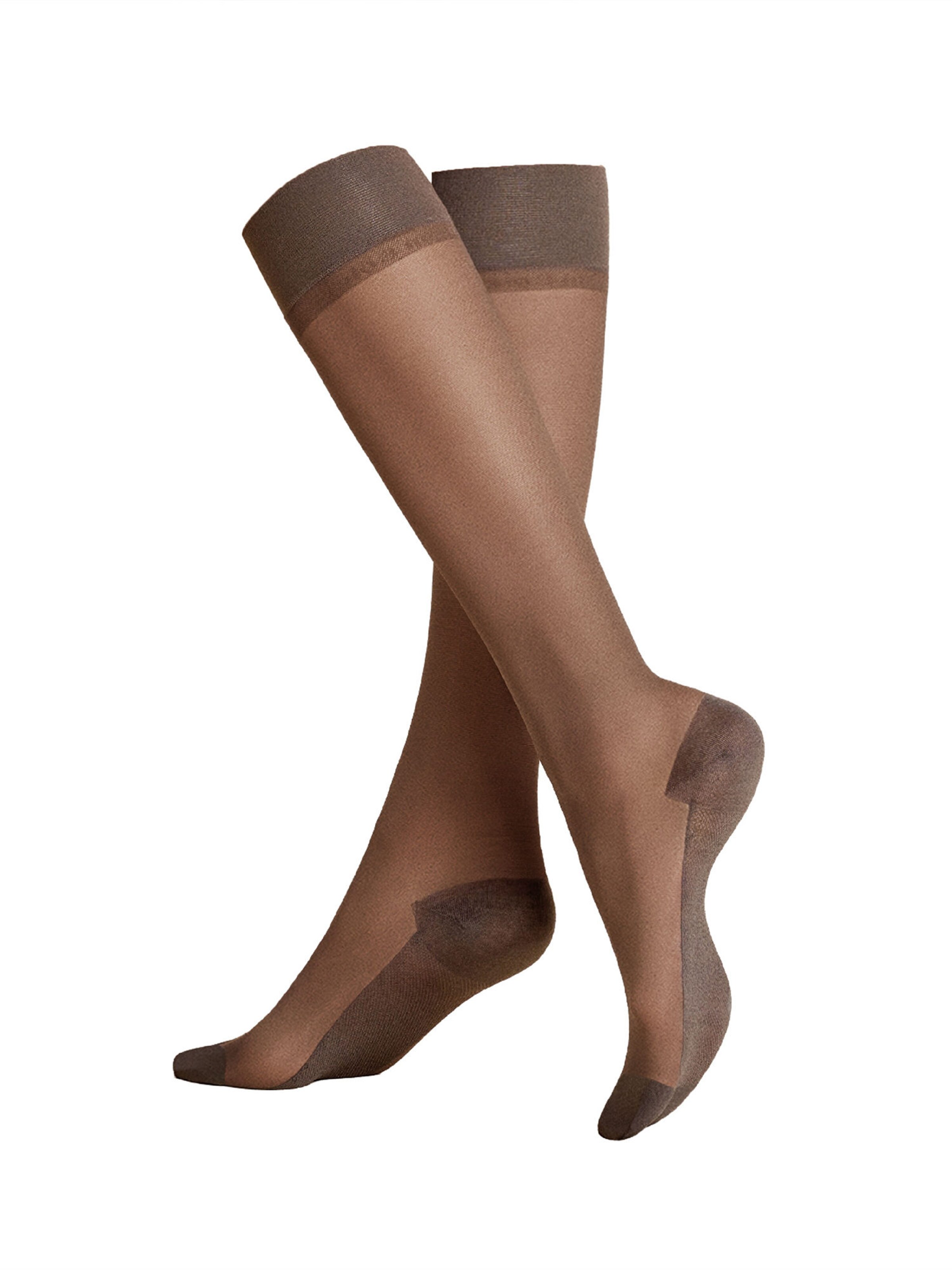 Chaussettes montantes KUNERT en gris : devant