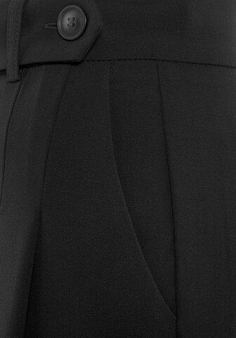 LASCANA Szeroka nogawka Spodnie w kant w kolorze czarny