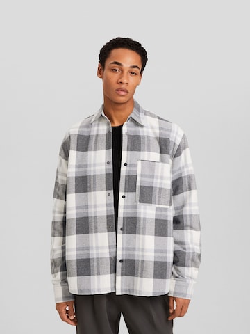 Bershka Between-season jacket in Grey: front