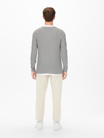 Only & Sons Regular fit Sweater 'Dextor' in Grey