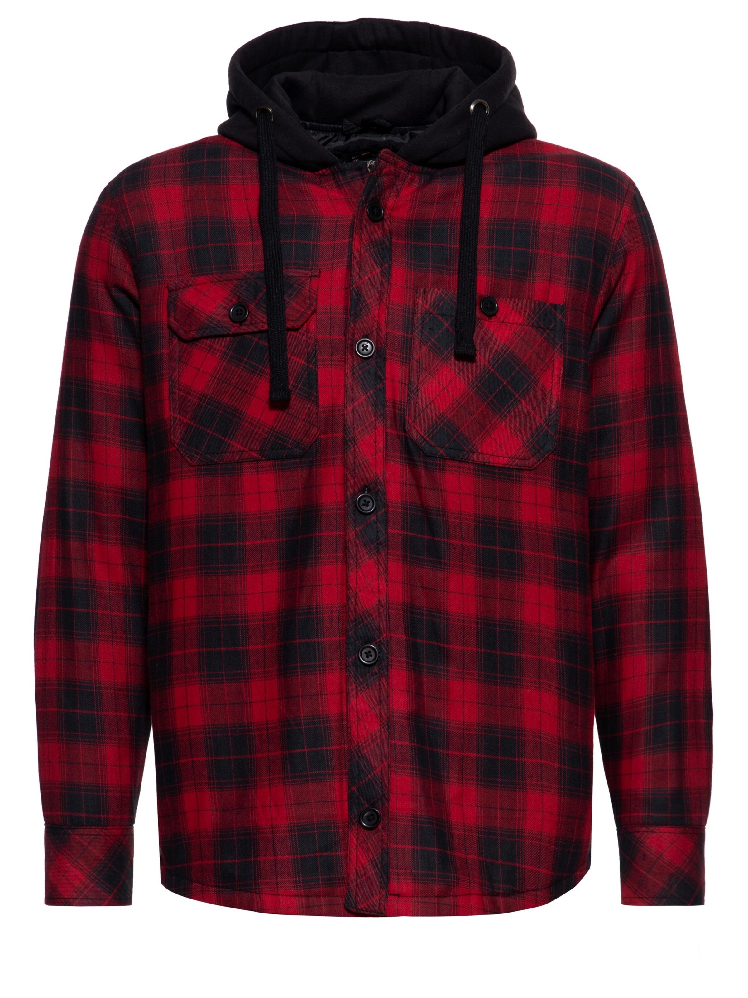 King Kerosin Regular fit Button Up Shirt in Red: front