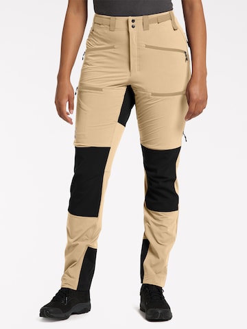 Haglöfs Regular Outdoor Pants in Beige: front