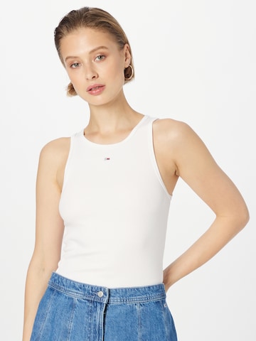 Tommy Jeans Top in White: front