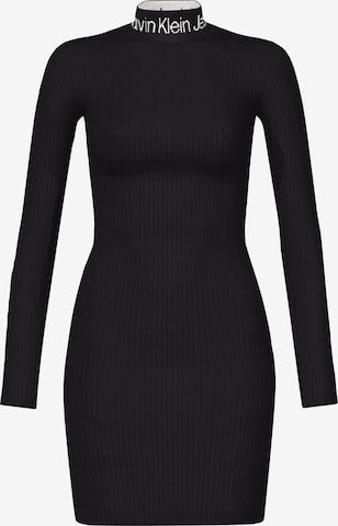 Calvin Klein Jeans - Vestido de punto en negro: frente