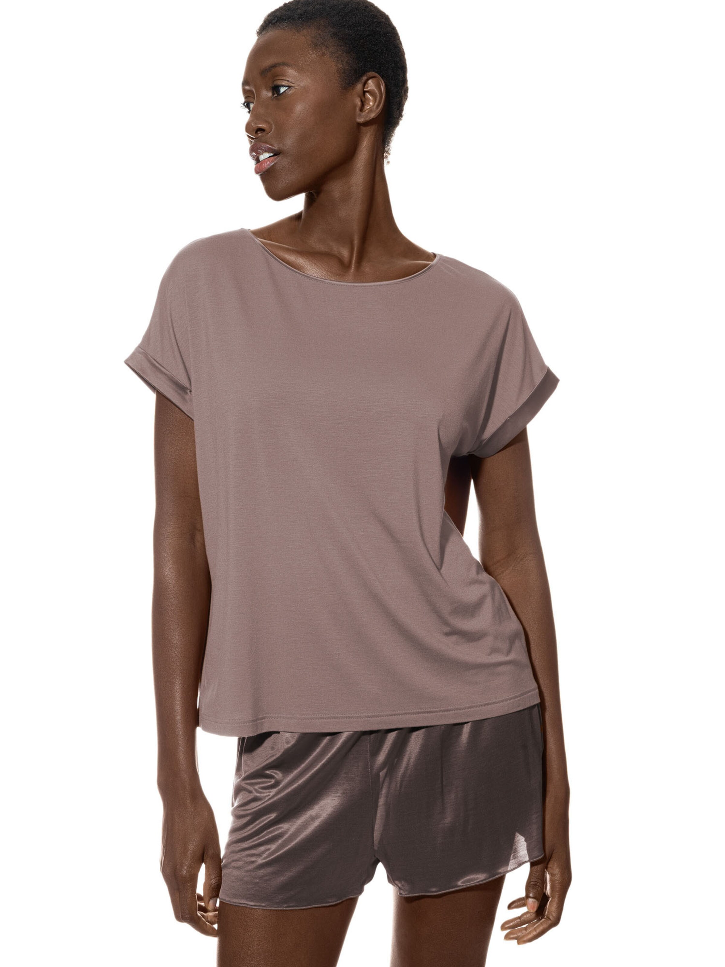 Mey Pajama shirt 'Pure Chic' in Brown: front