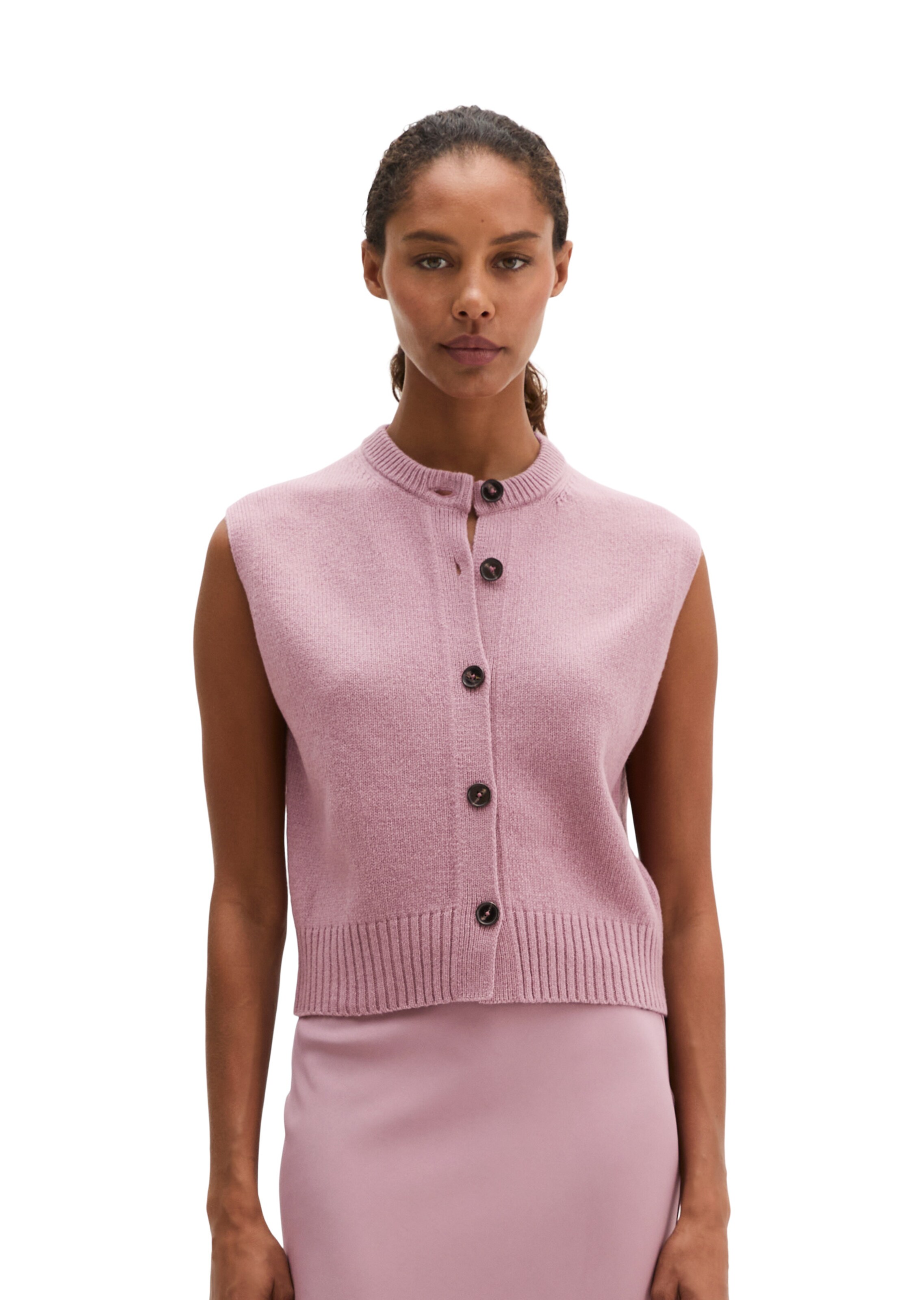 Marc O'Polo Knitted vest in Purple: front