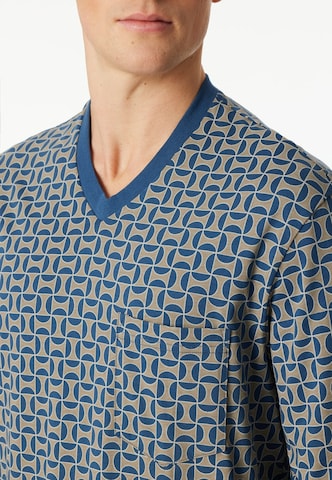 SCHIESSER Pyjama lang ’ für Herren ’ in Blau