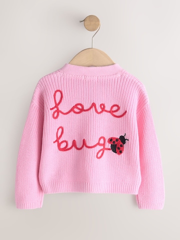 Next Вязаная кофта 'Love Bug' в Ярко-розовый
