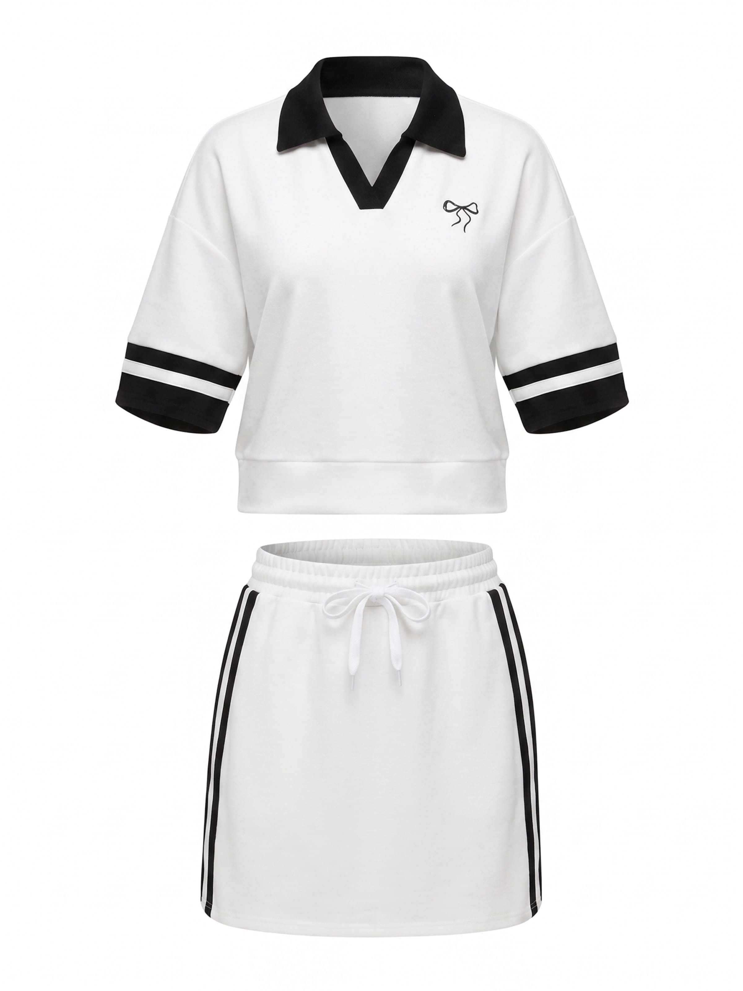 Imily Bela - Traje para estar en casa en blanco: frente