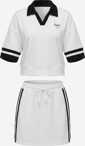 Imily Bela - Traje para estar en casa en blanco: frente