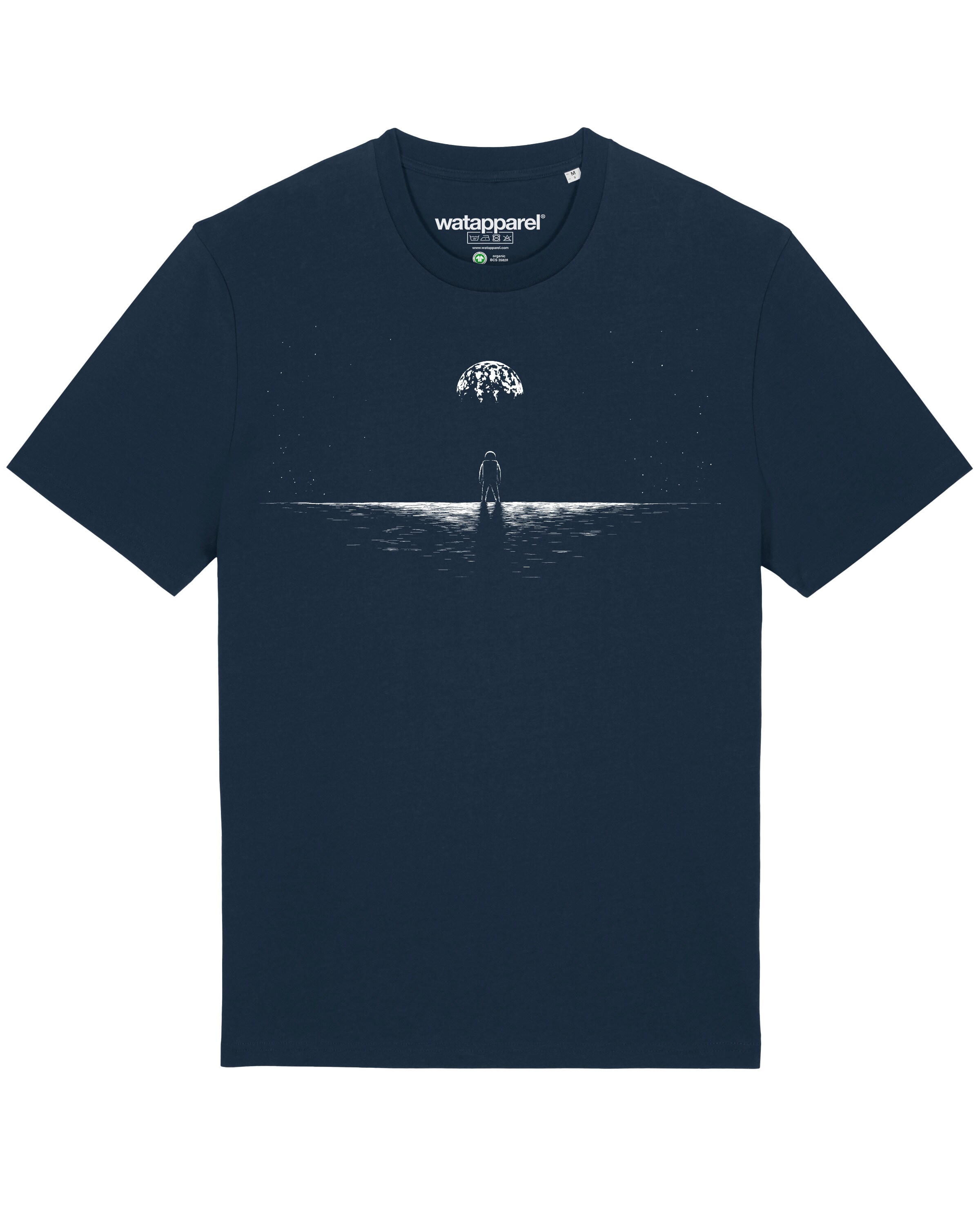 T-Shirt ' Lost in space ' Watapparel en bleu : devant