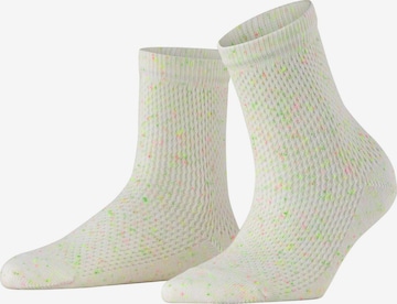 BURLINGTON Socks 'Neon Splash' in White: front