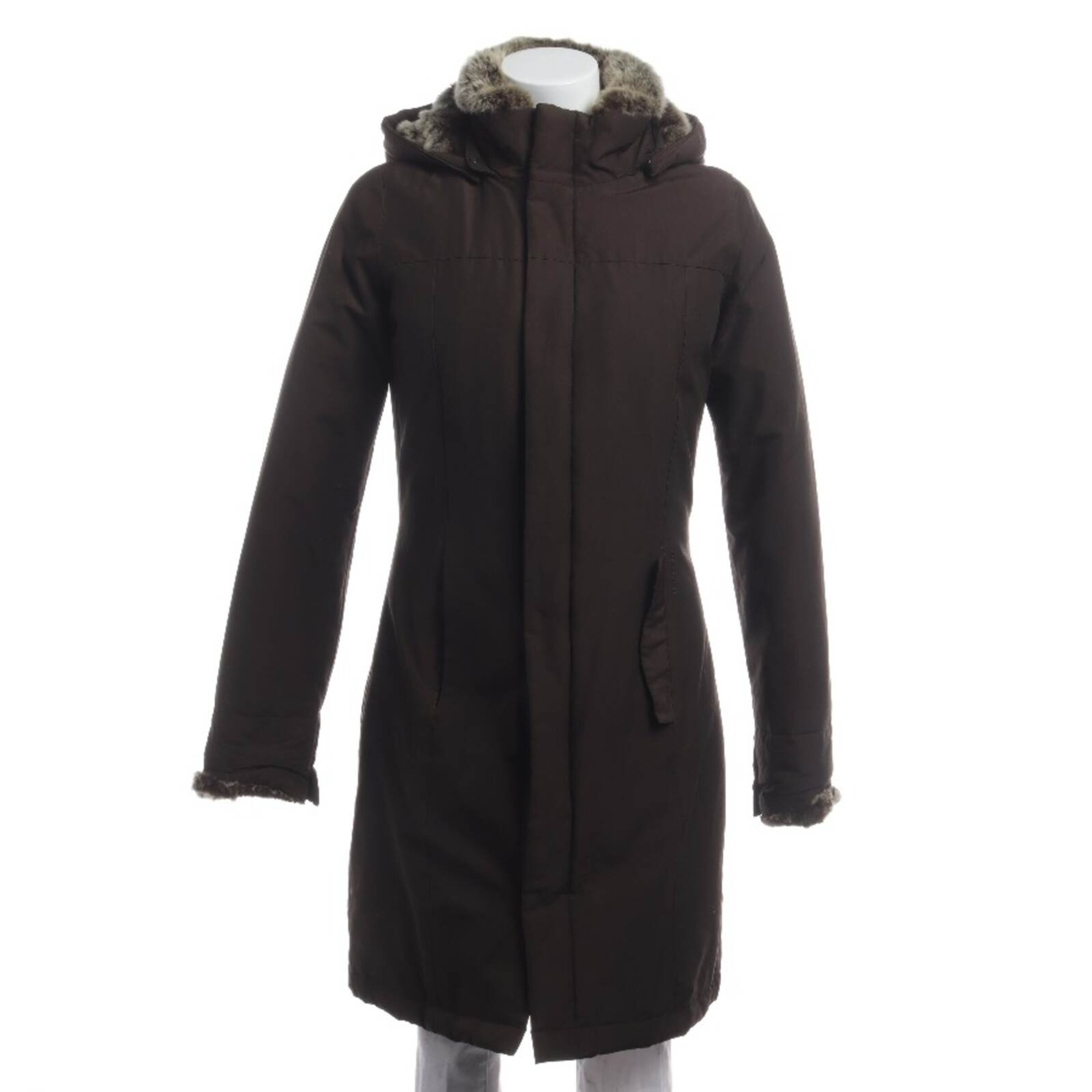 Woolrich Winterjacke / Wintermantel S in Braun: Vorderseite