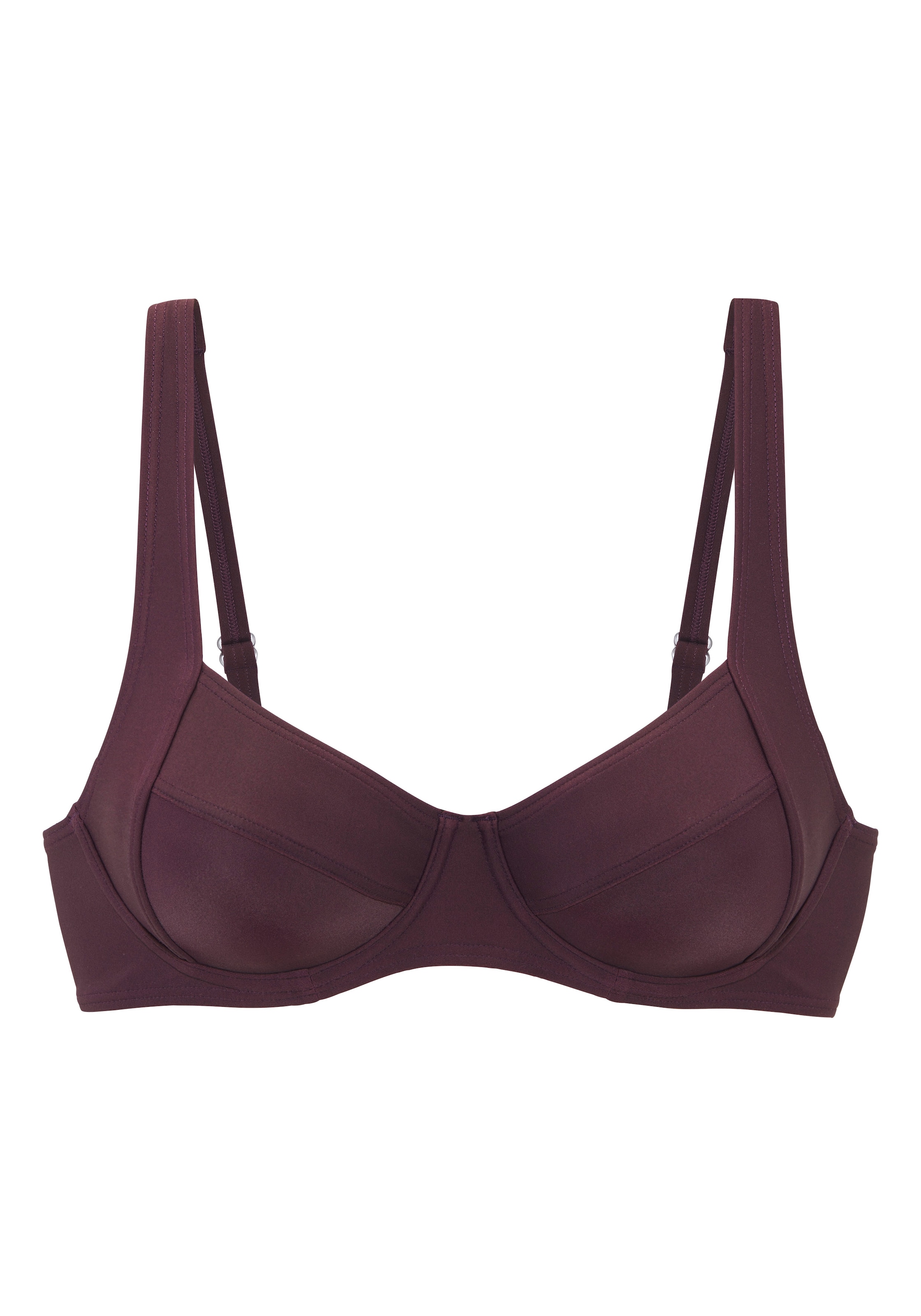 LASCANA Bikinitop 'Lolo' in aubergine, Produktansicht