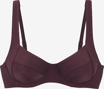 LASCANA T-Shirt Bikinitop 'Lolo' in Lila: Vorderseite