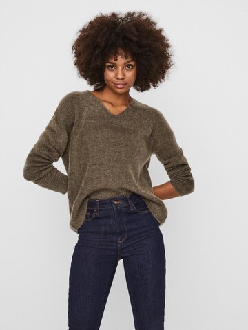 VERO MODA Sweater 'Lefile' in Grey: front