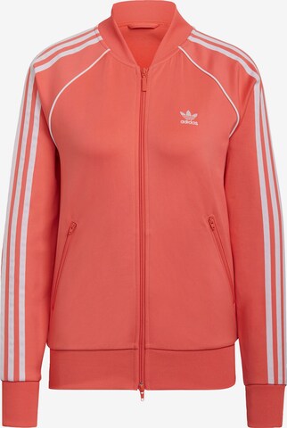 ADIDAS ORIGINALS Sweat jacket in Red: front