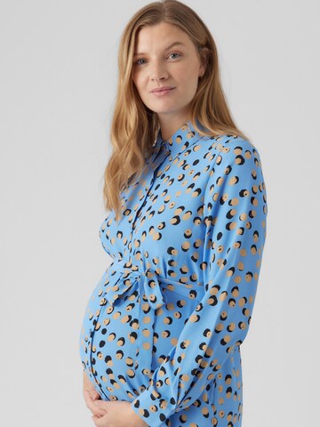 Vero Moda Maternity Košilové šaty – modrá
