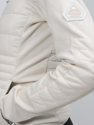 Giacca per outdoor ' Calypso Hybrid Hood ' di JACK1T in bianco