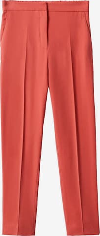 MANGO Regular Pleated Pants 'Tempo' in Red: front