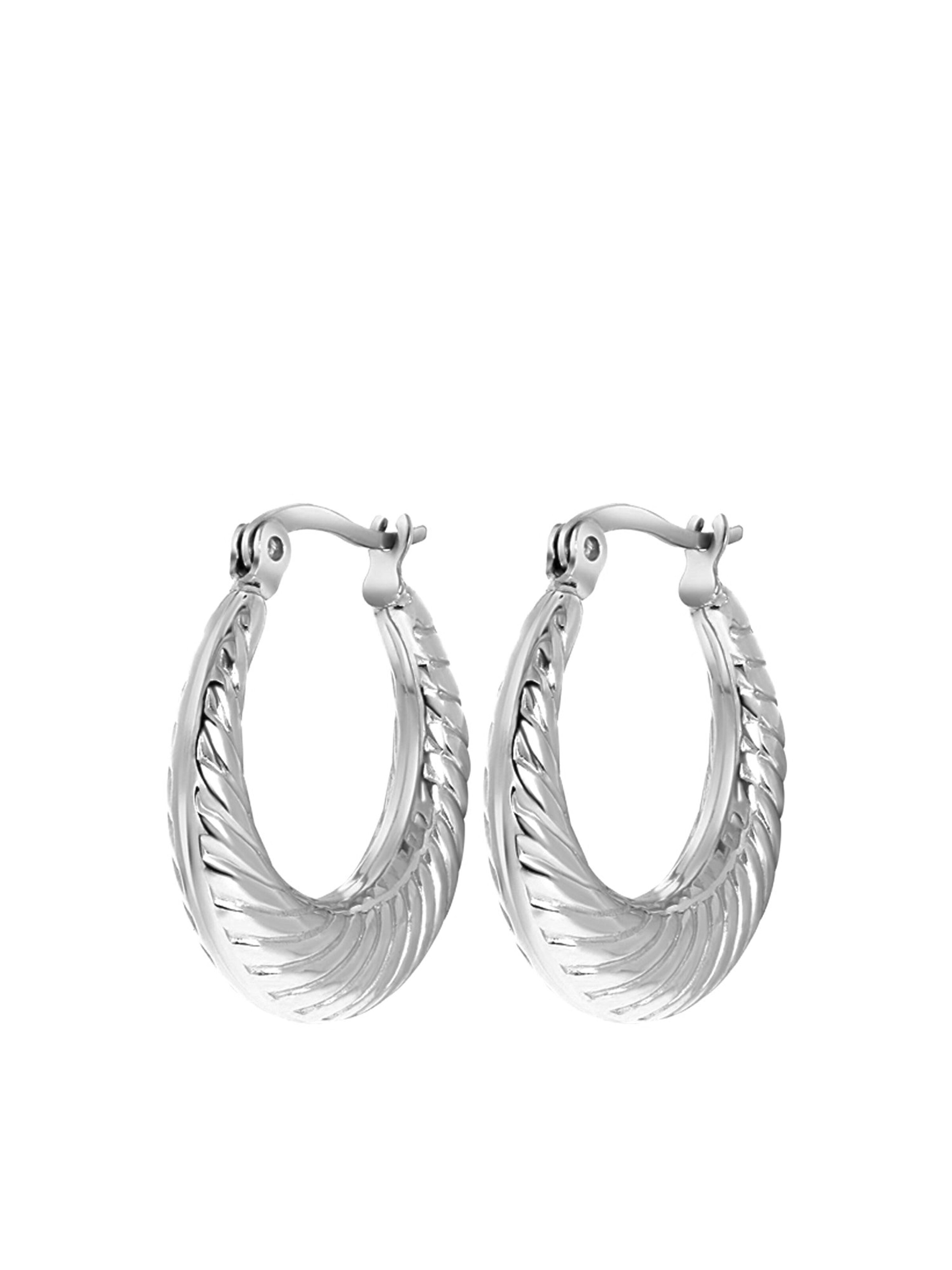 Lucardi Oorbellen in Zilver: voorkant