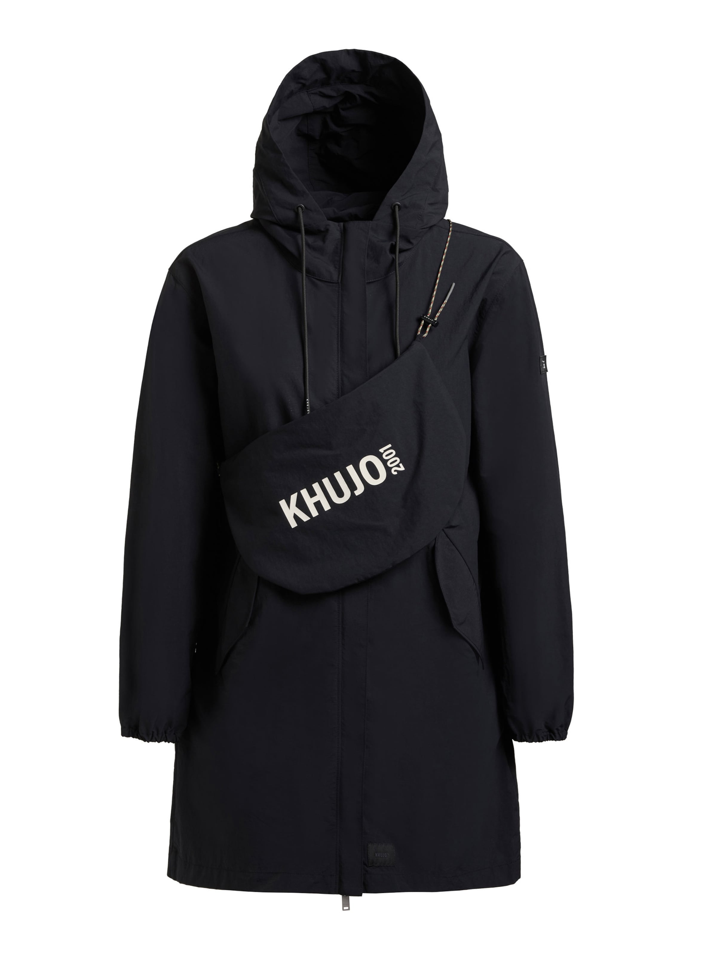 khujo Between-Seasons Coat 'AMETI ' in Black: front