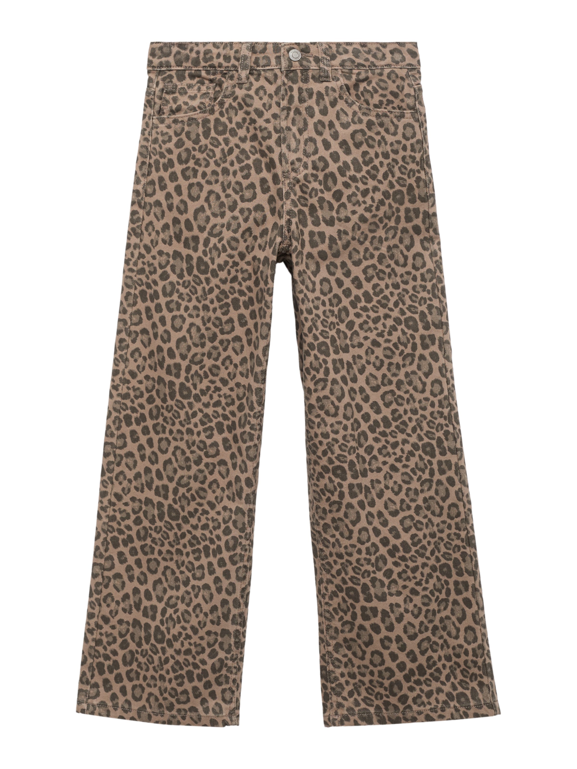 MANGO KIDS Zvonové kalhoty Džíny – hnědá: přední strana