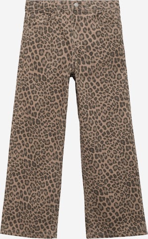 MANGO KIDS Wide Leg Farkut värissä ruskea: etupuoli