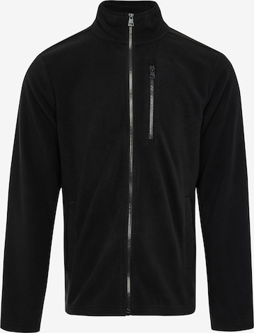 Threadbare Fleece jas 'Myers' in Zwart: voorkant