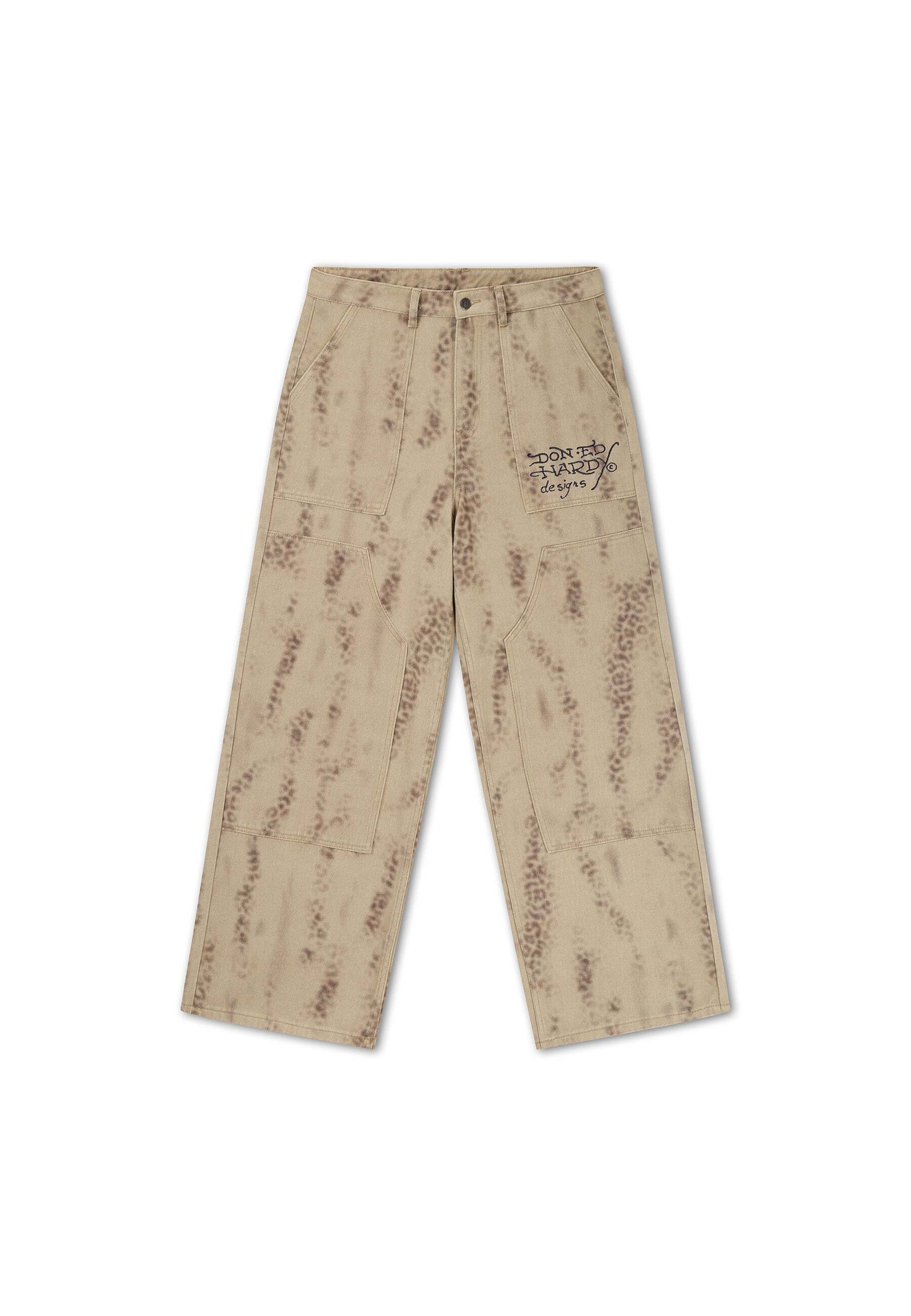 Regular Pantaloni de la Ed Hardy pe maro: față