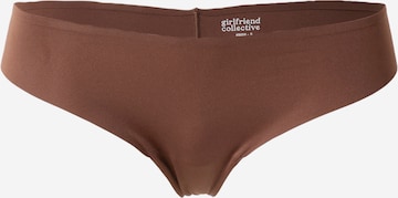 Girlfriend Collective Athletic Underwear in Brown: front