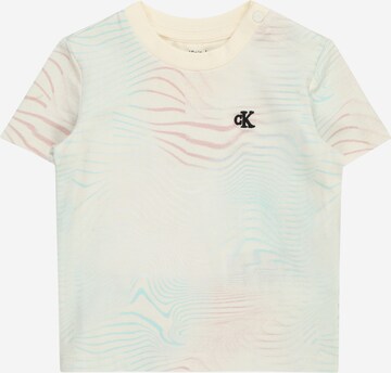 T-Shirt 'Summer Wave' Calvin Klein Jeans en beige : devant