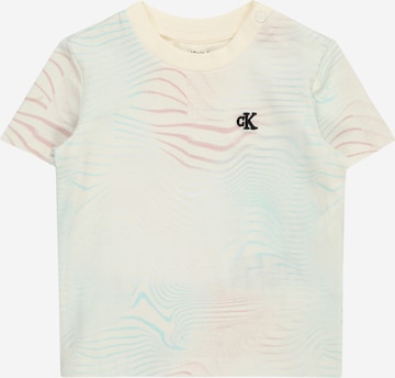 Calvin Klein Jeans - Camisola 'Summer Wave' em bege: frente